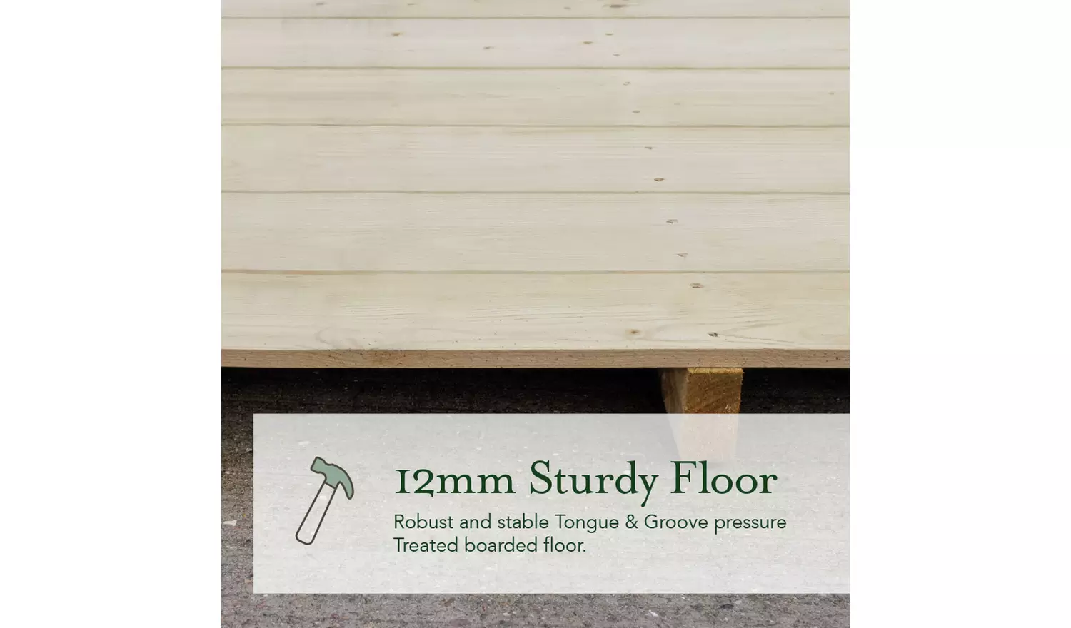 Forest 4Life Overlap Pressure Treated Apex Shed - 7 x 5ft