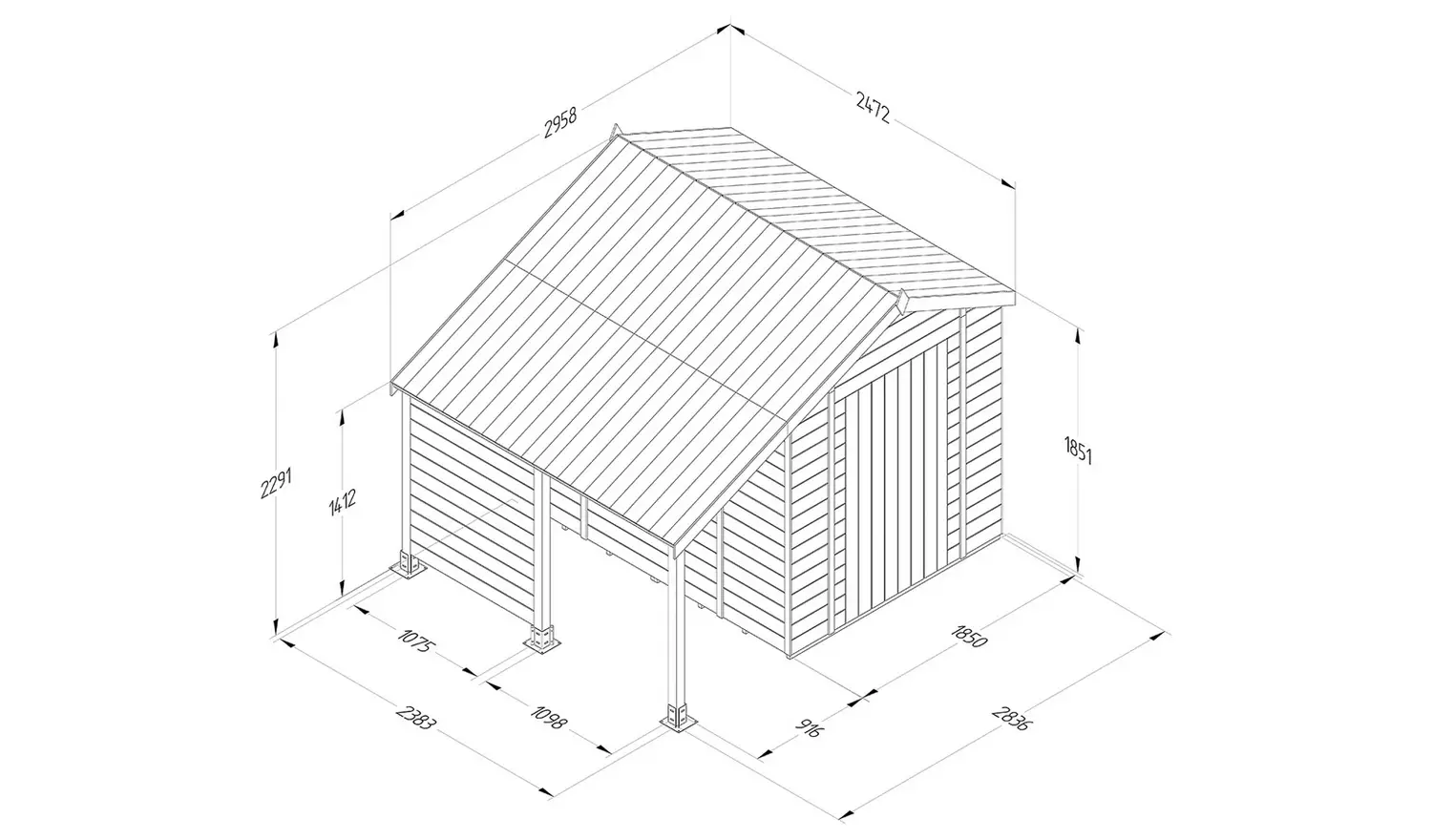 Forest Timberdale Apex Shed - 6 x 8ft