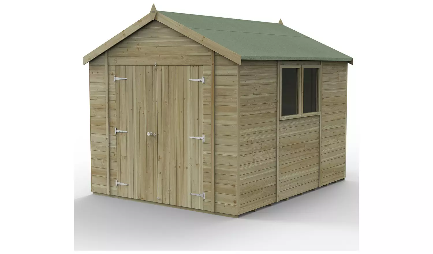 Forest Timberdale Double Door Apex Shed - 10 x 8ft