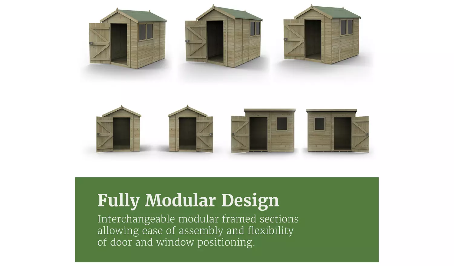 Forest Timberdale Double Door Apex Shed - 10 x 8ft