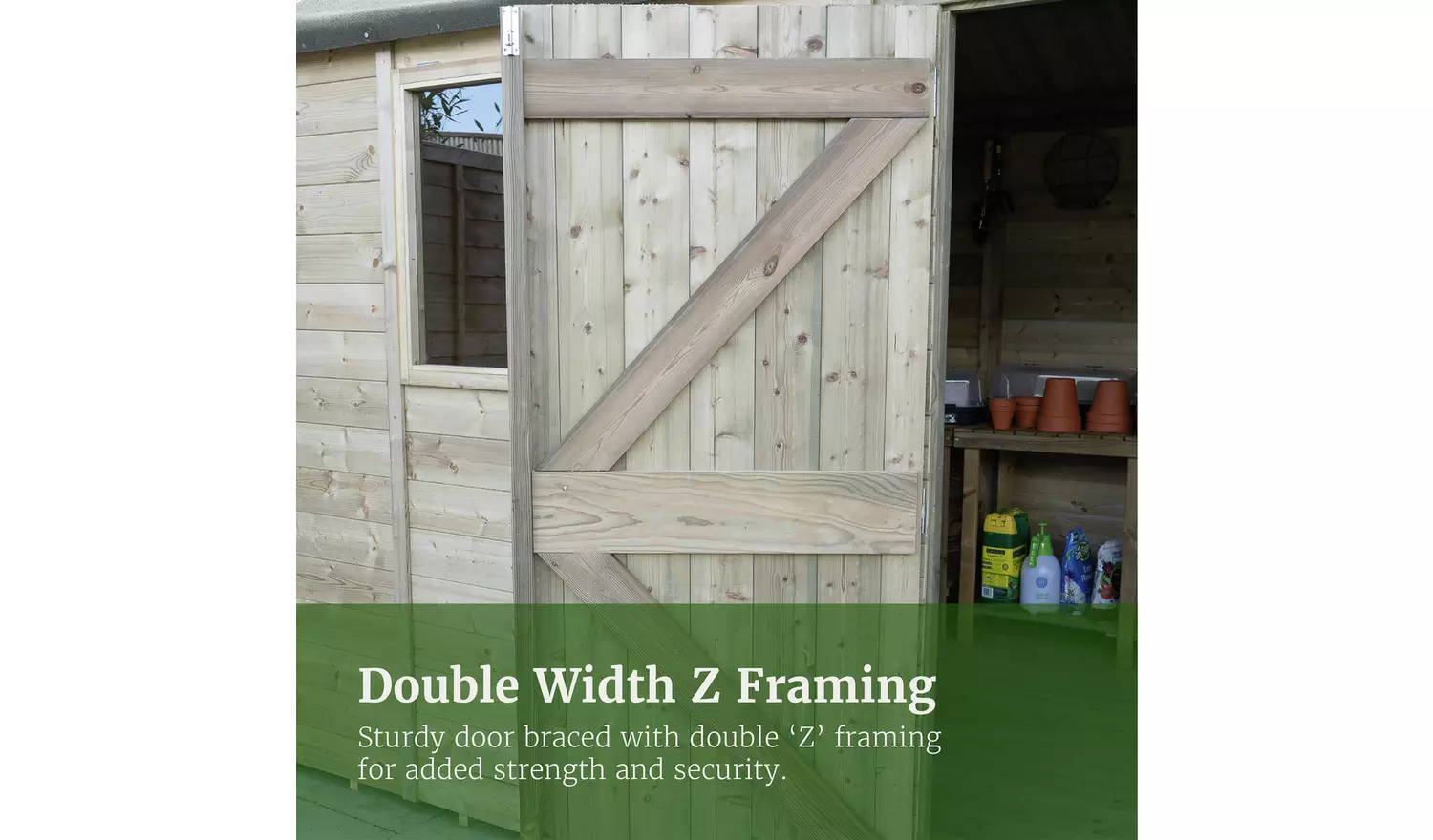 Forest Timberdale Double Door Apex Shed - 10 x 8ft