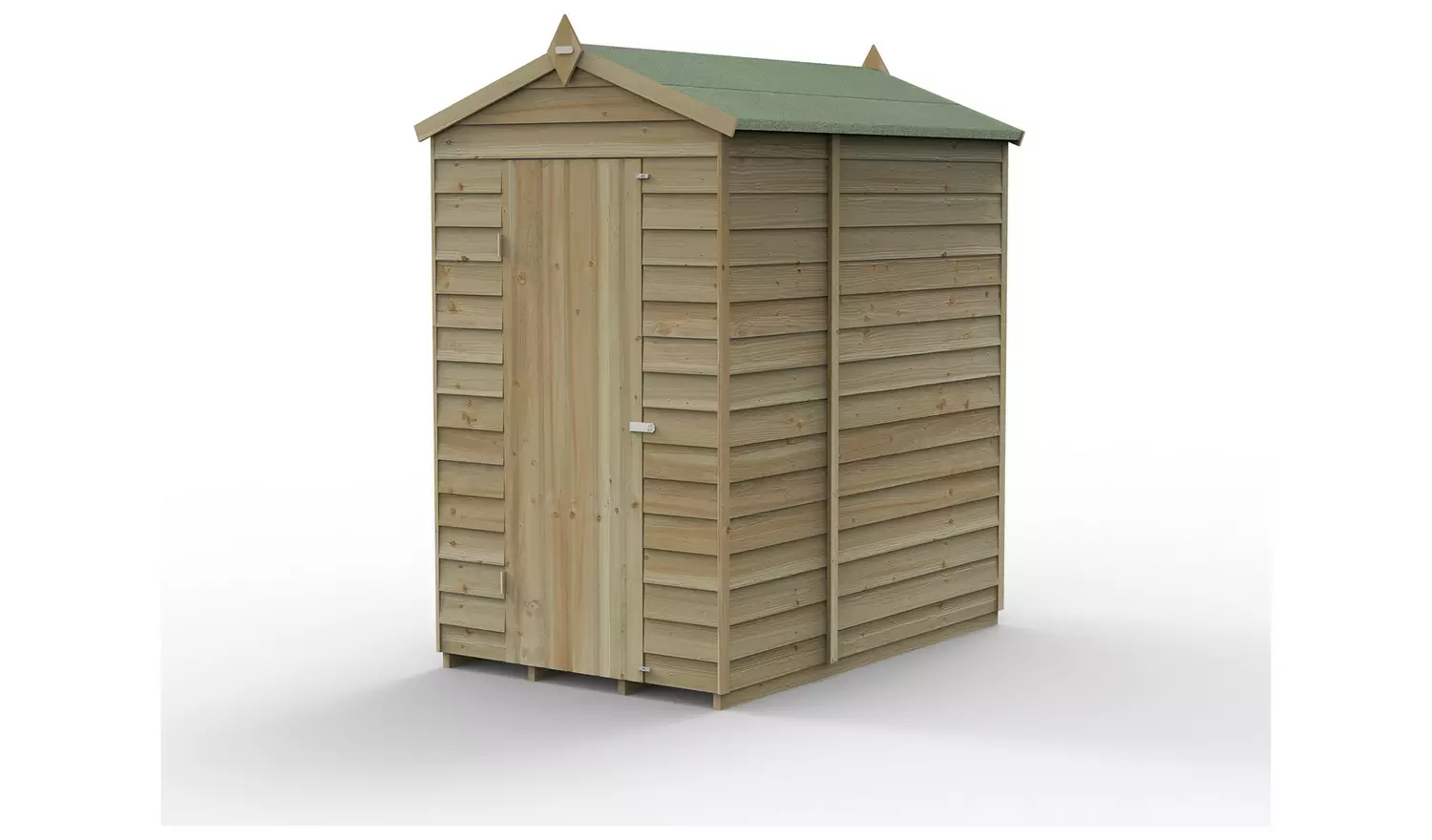 Forest 4Life Wooden Overlap Windowless Apex Shed - 6 x 4ft