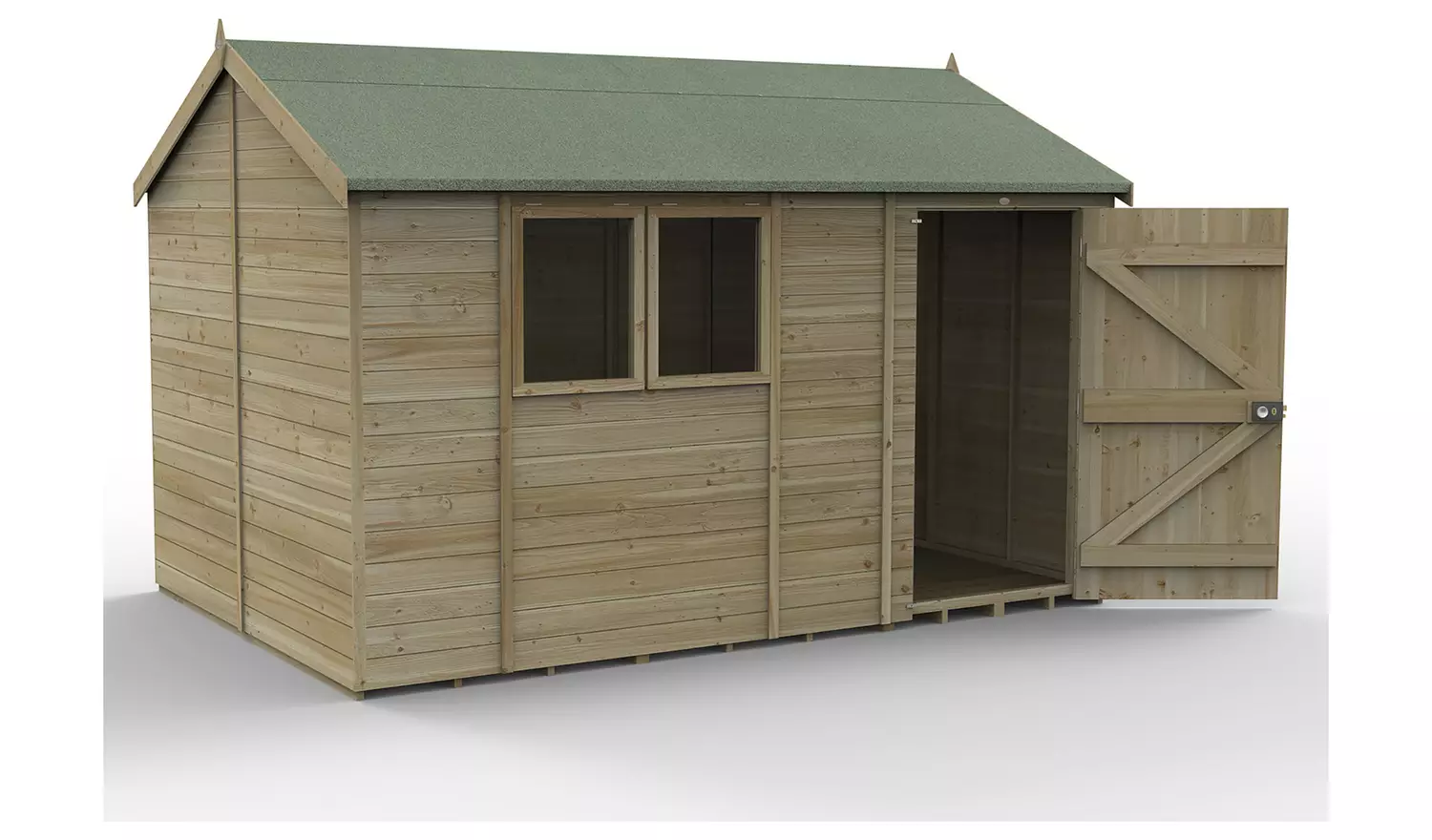 Forest Timberdale Reverse Apex Shed - 12 x 8ft
