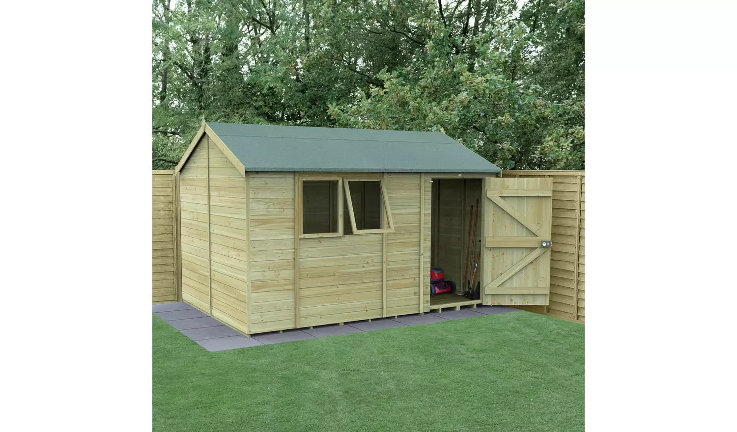 Forest Timberdale Reverse Apex Shed - 12 x 8ft
