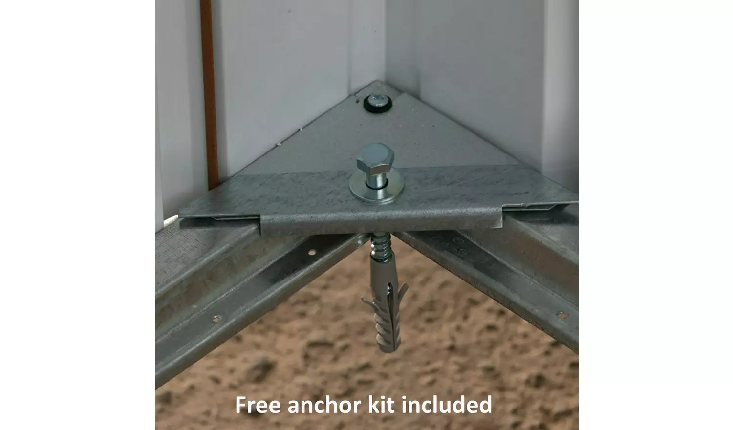 YardMaster Hercules Metal Pent Garden Shed - 8 x 4ft