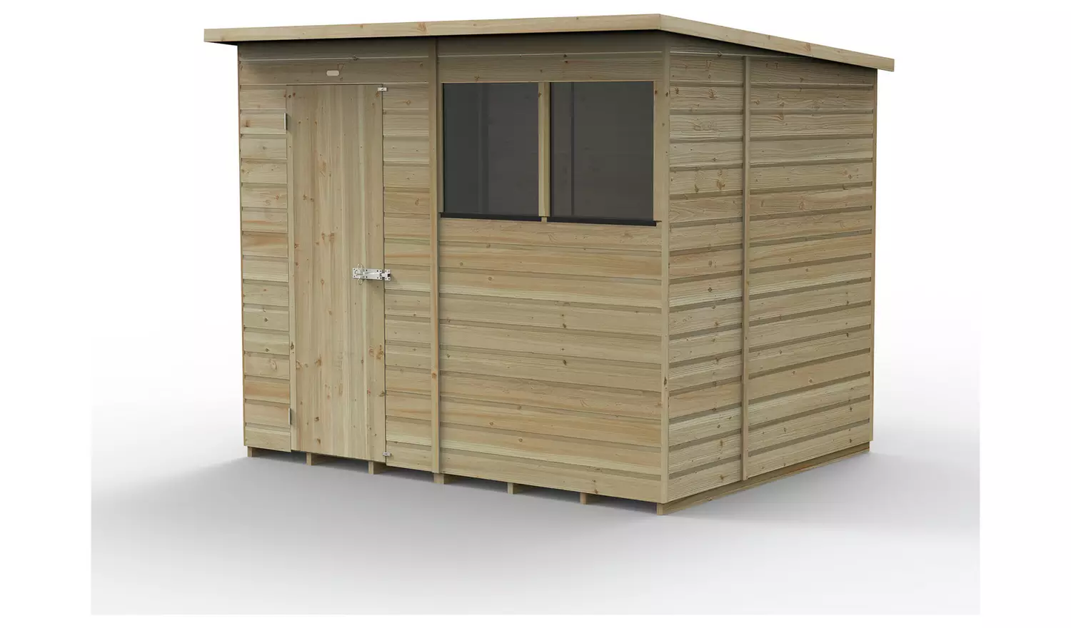 Forest Beckwood Shiplap 2 Windows Pent Shed - 8 x 6ft