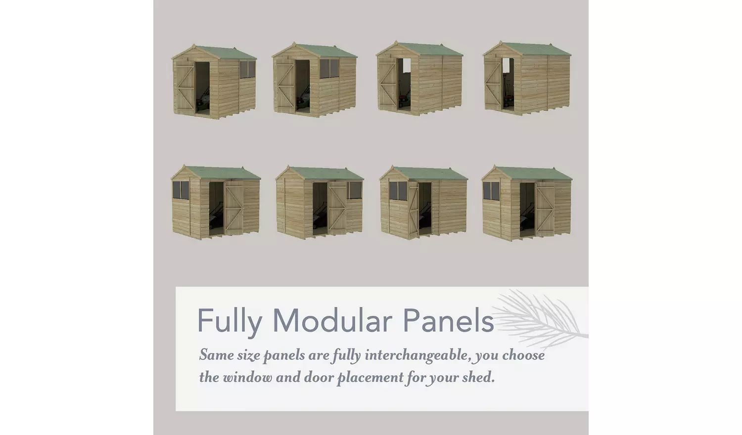 Forest Beckwood Shiplap 2 Windows Pent Shed - 8 x 6ft