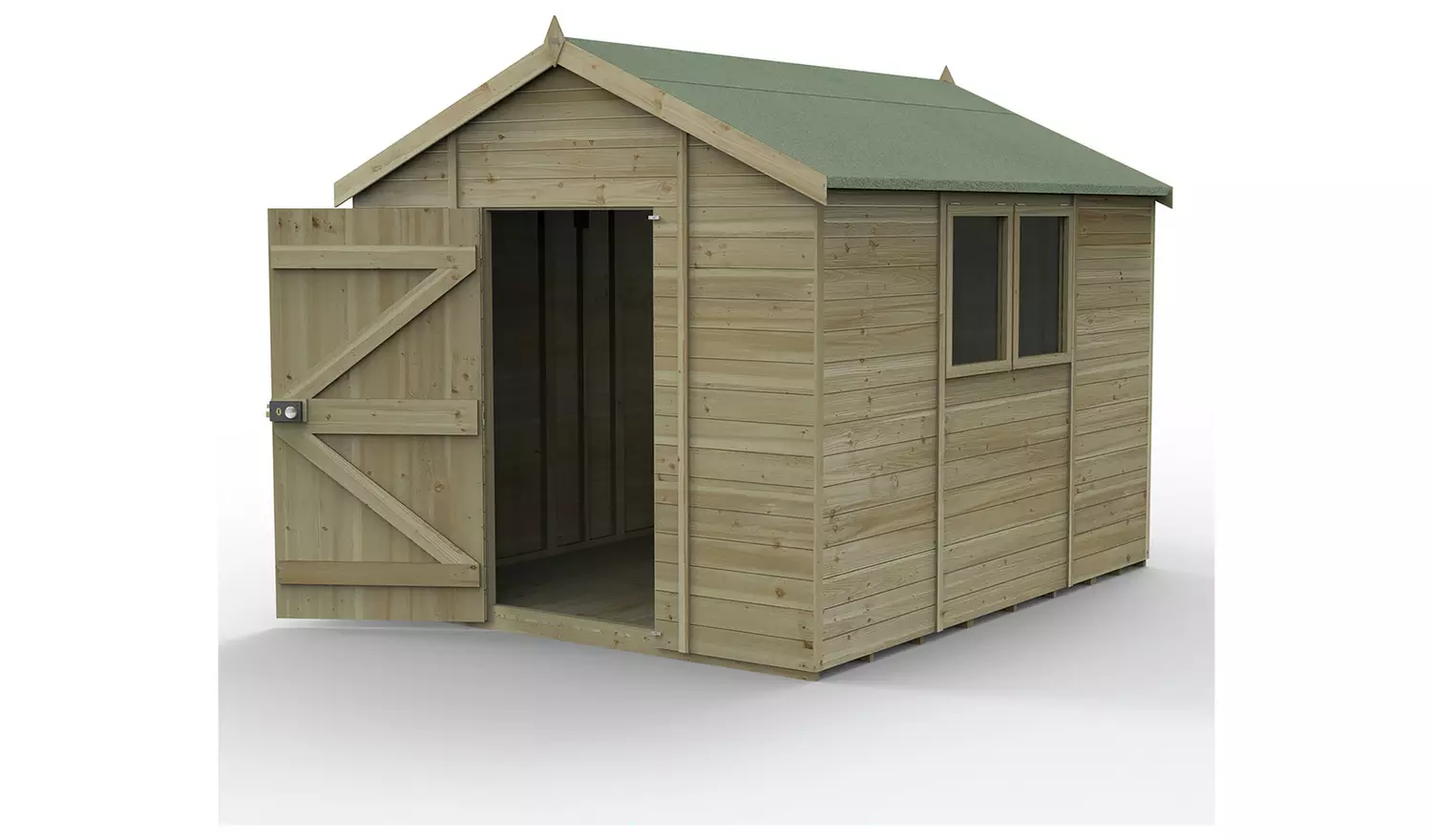 Forest Timberdale 2 Windows Apex Shed - 10 x 8ft