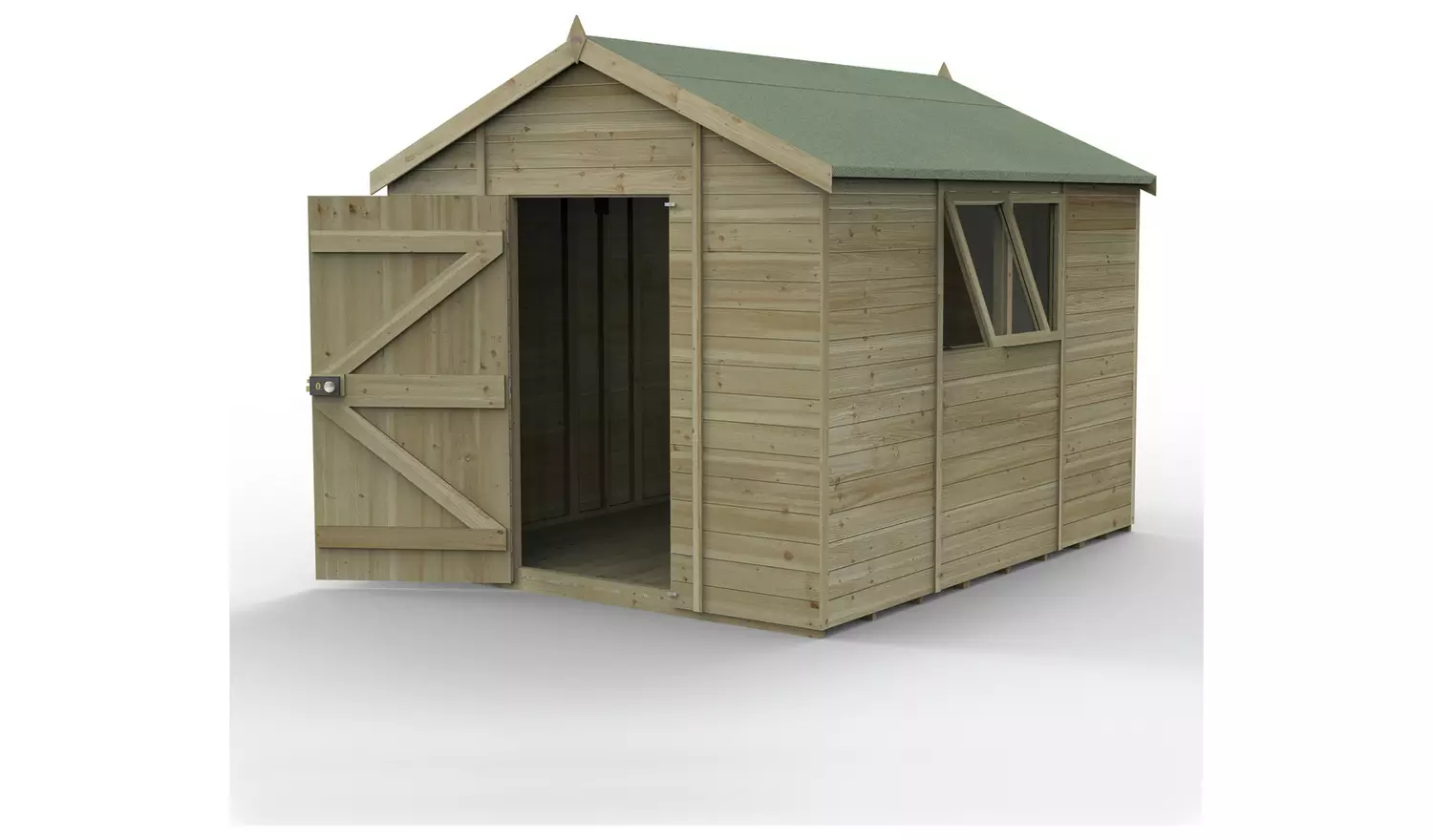 Forest Timberdale 2 Windows Apex Shed - 10 x 8ft
