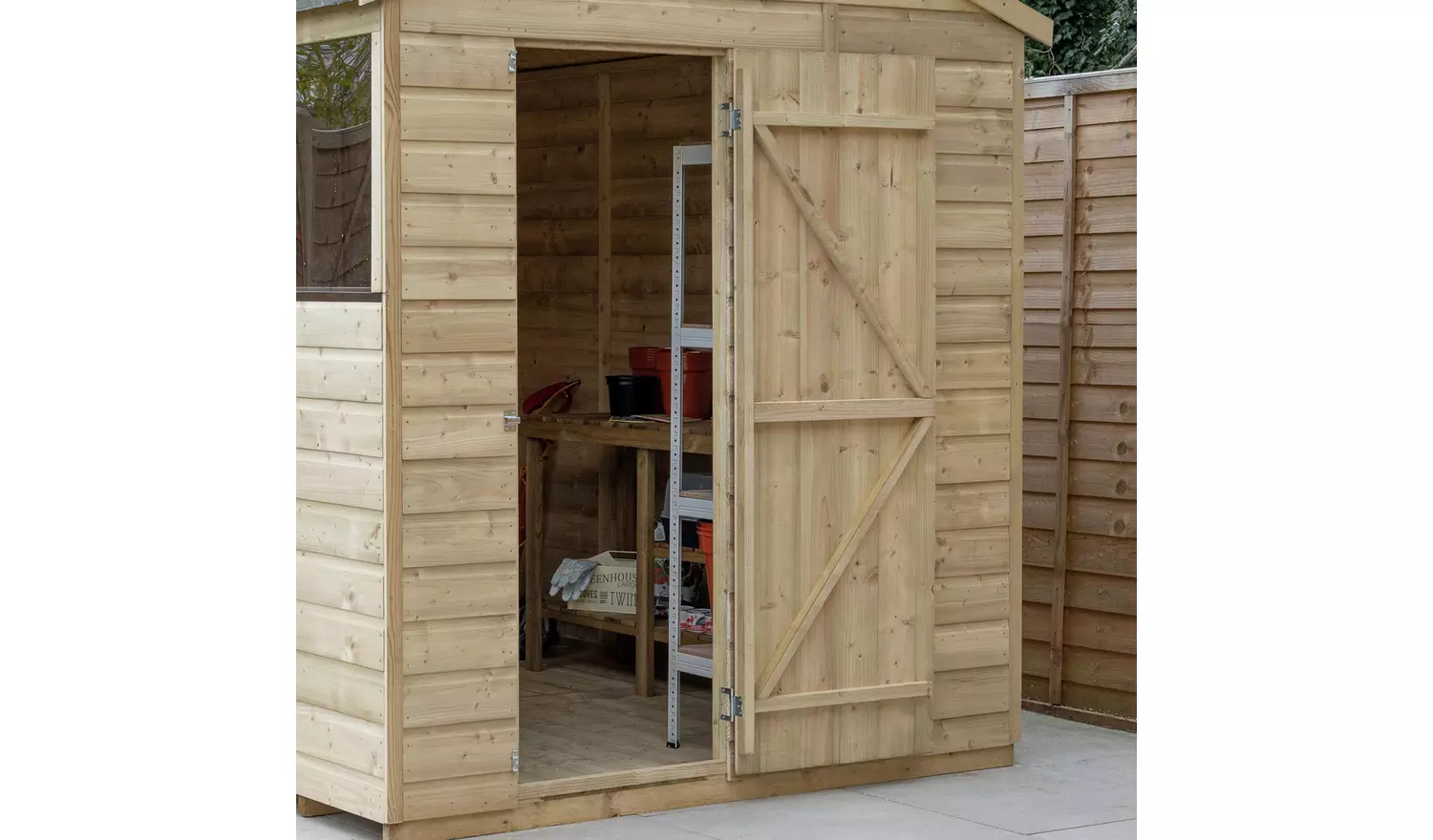 Forest Beckwood Shiplap Windowless Pent Shed - 6 x 3ft