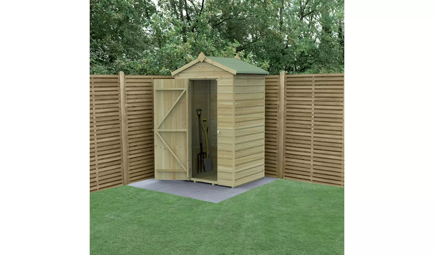 Forest Beckwood Shiplap Windowless Apex Shed - 4 x 3ft