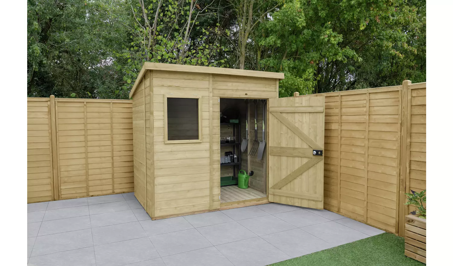 Forest Timberdale 1 Window Pent Shed - 7 x 5ft