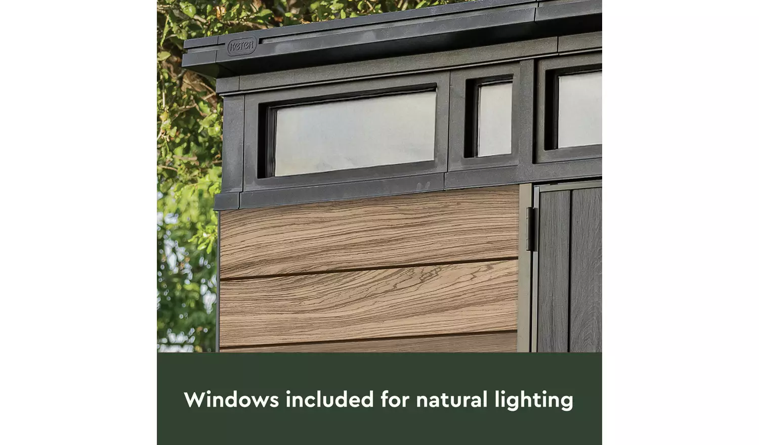 Keter Signature Oak Pent Shed - 11 x 7ft