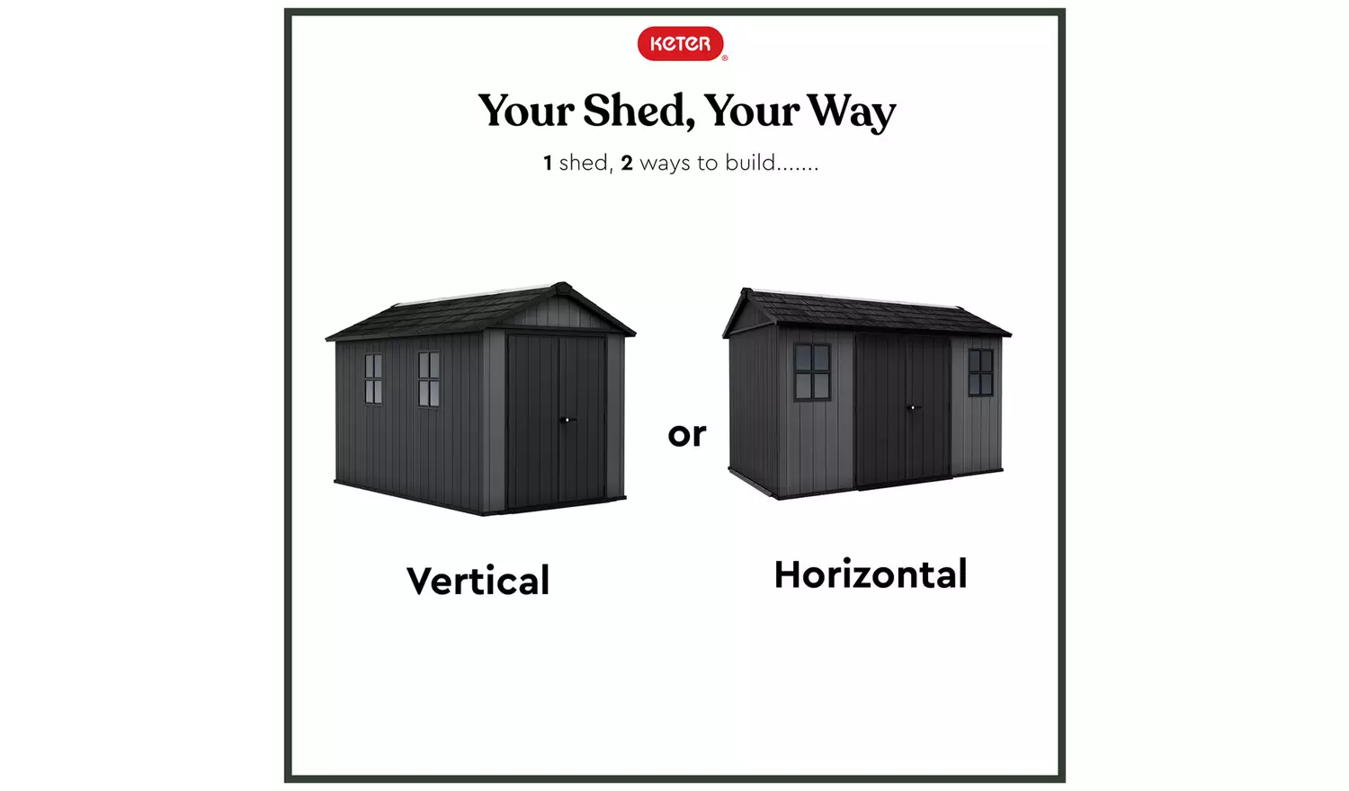 Keter Newton Plus Apex Outdoor Storage Shed 7.5x11ft - Grey