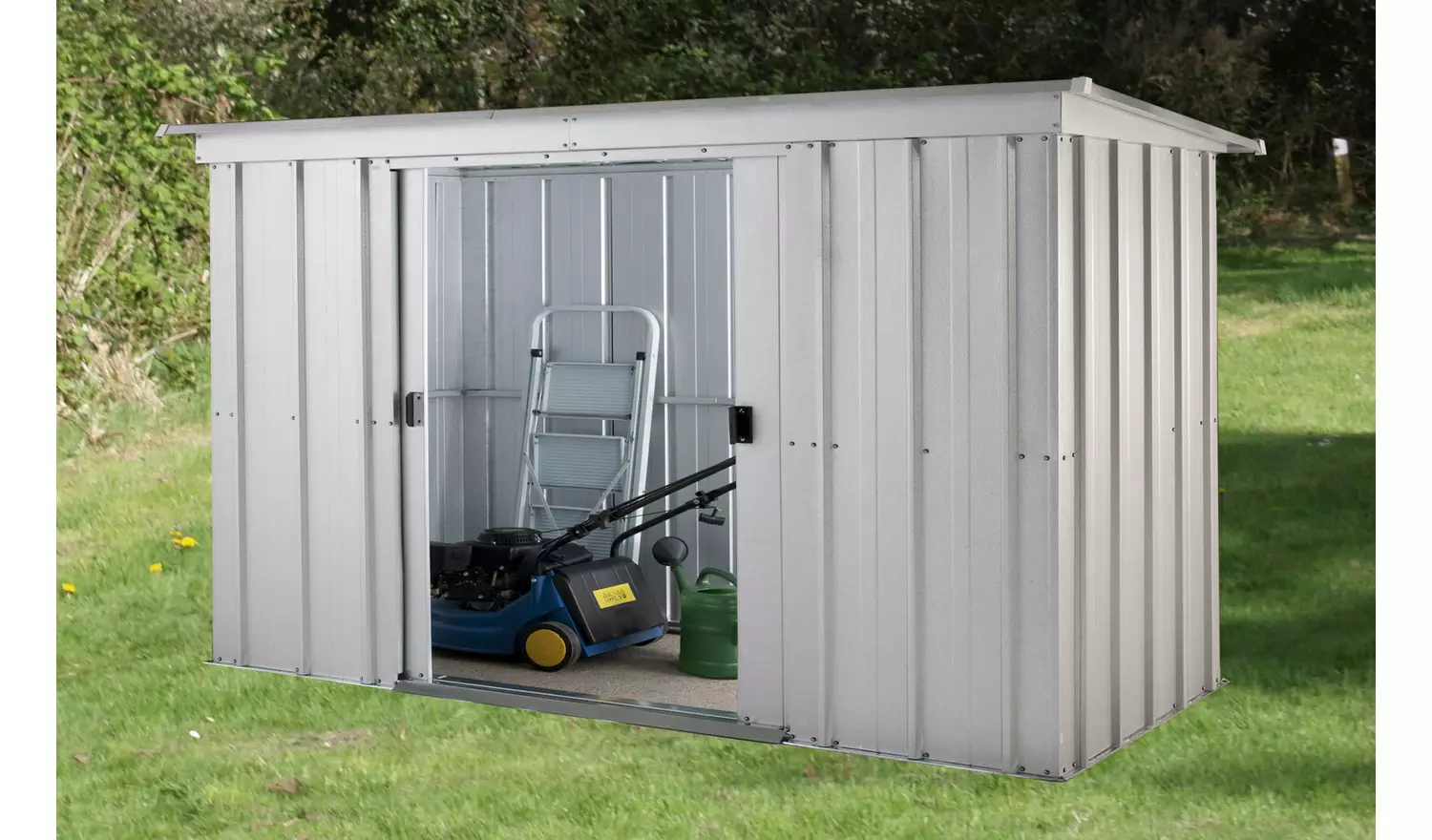 Yardmaster Pent Metal Garden Storage Unit - 6 x 4ft