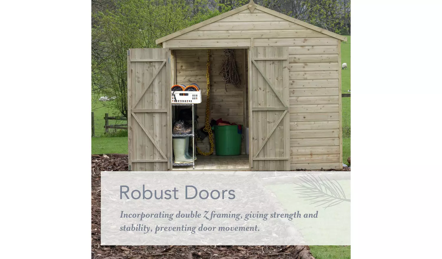 Forest Beckwood Shiplap 2 Windows Reverse Apex Shed - 7x5ft