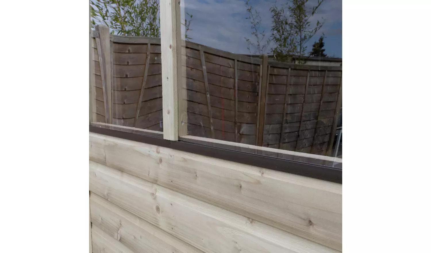 Forest Beckwood Shiplap 2 Windows Reverse Apex Shed - 7x5ft