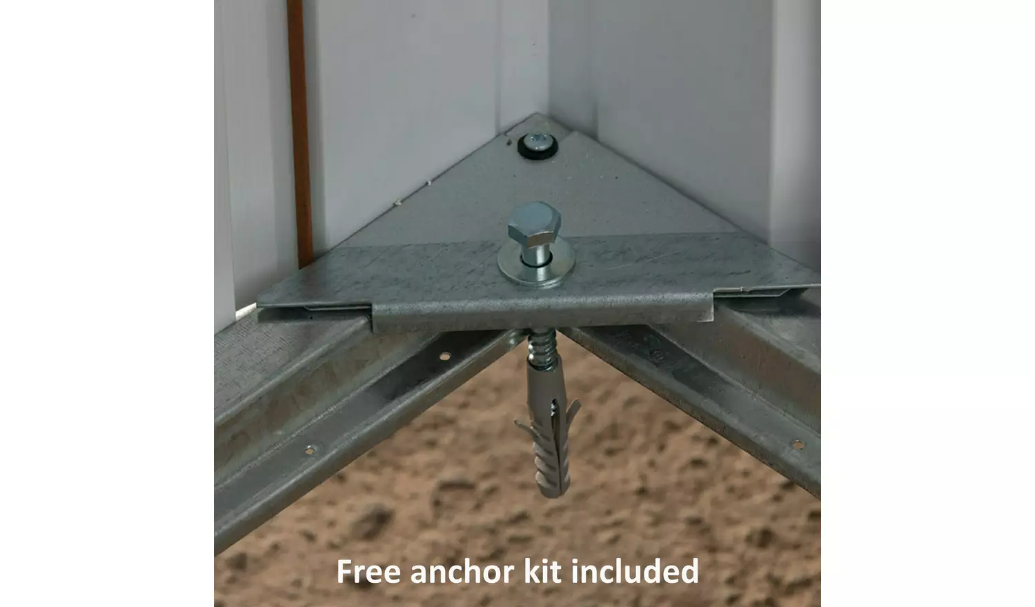 YardMaster Tall Metal Pent Garden Shed - 6 x 4ft