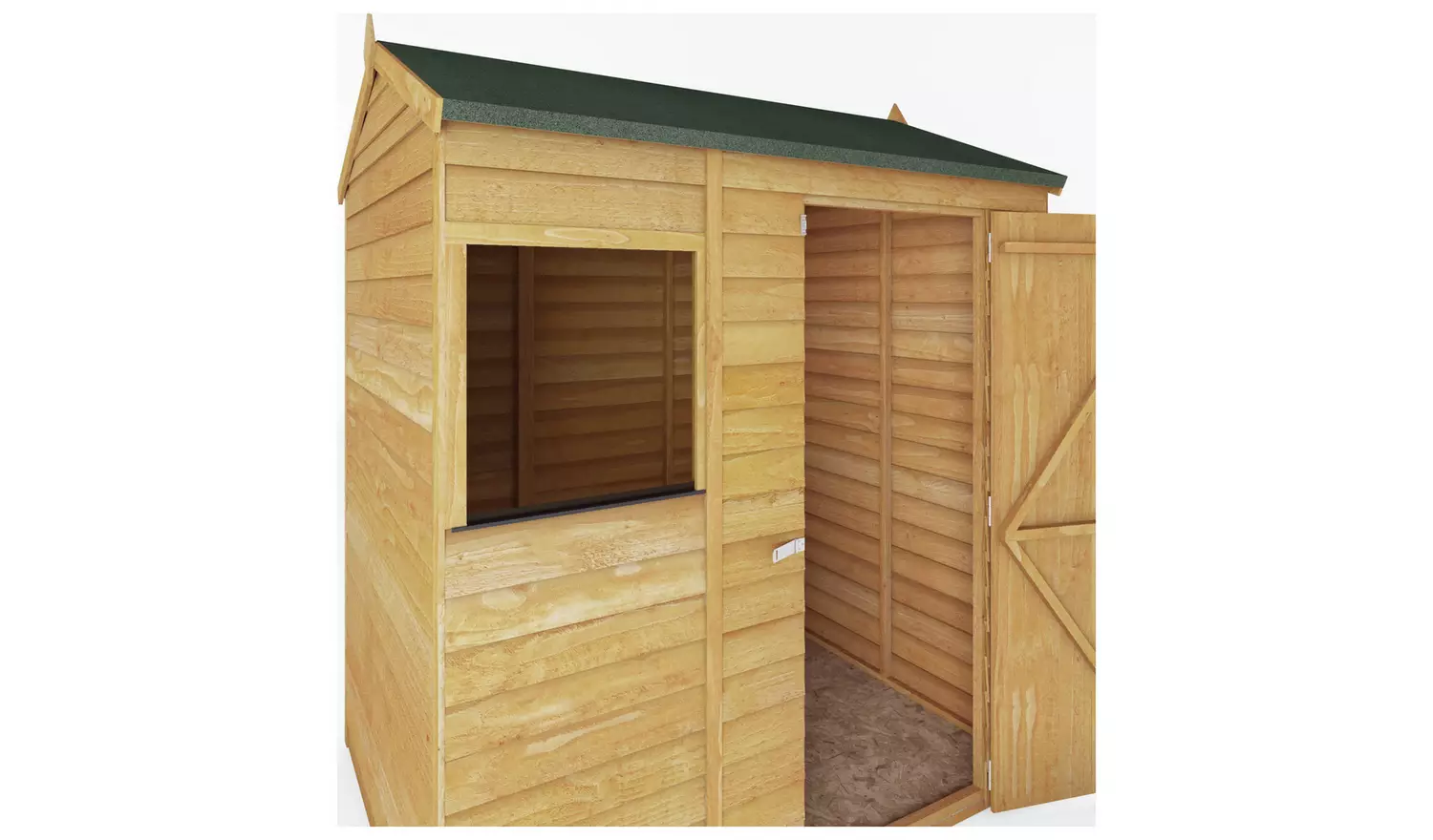 Mercia Overlap Reverse Apex Shed - 6 x 4ft