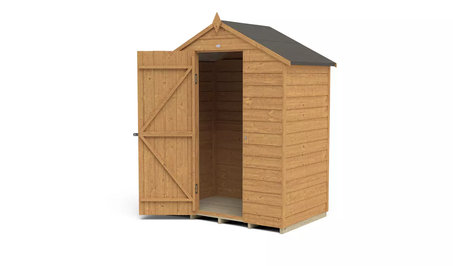 Forest Wooden Overlap Windowless Apex Shed 5 x 3ft