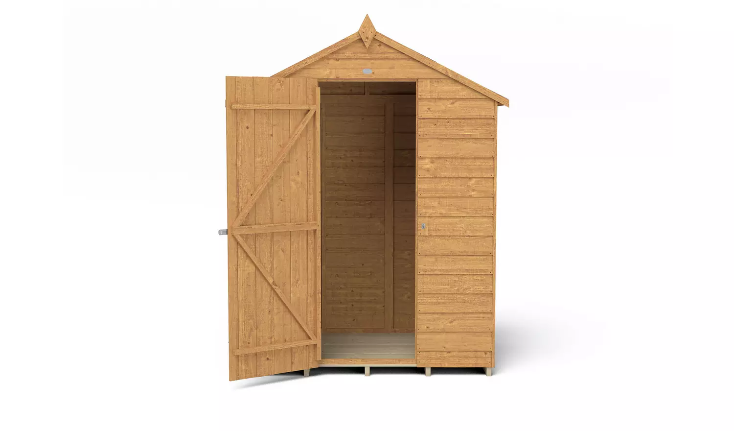 Forest Wooden Overlap Windowless Apex Shed 5 x 3ft