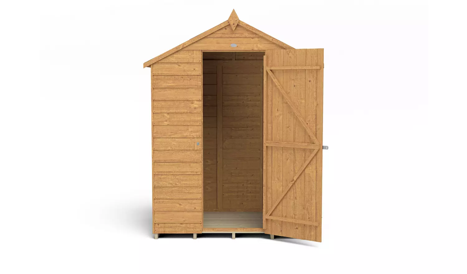 Forest Wooden Overlap Windowless Apex Shed 5 x 3ft
