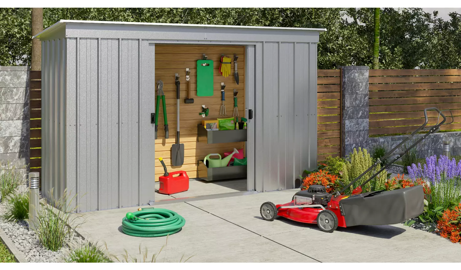Yardmaster Metal Pent Shed 10 x 4ft