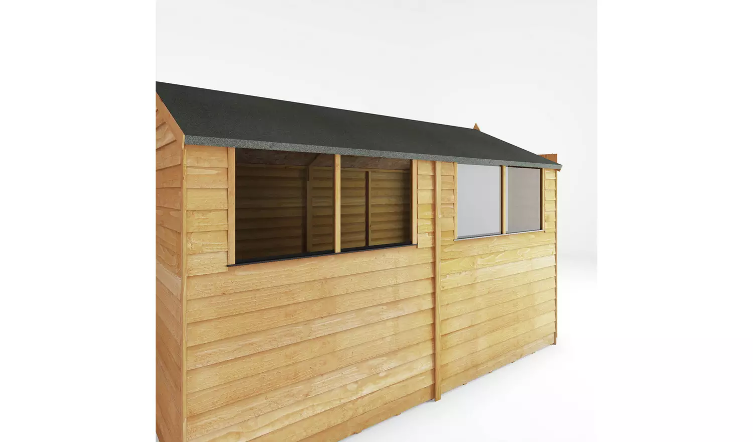 Mercia Overlap 4 Windows Shed - 10 x 6ft