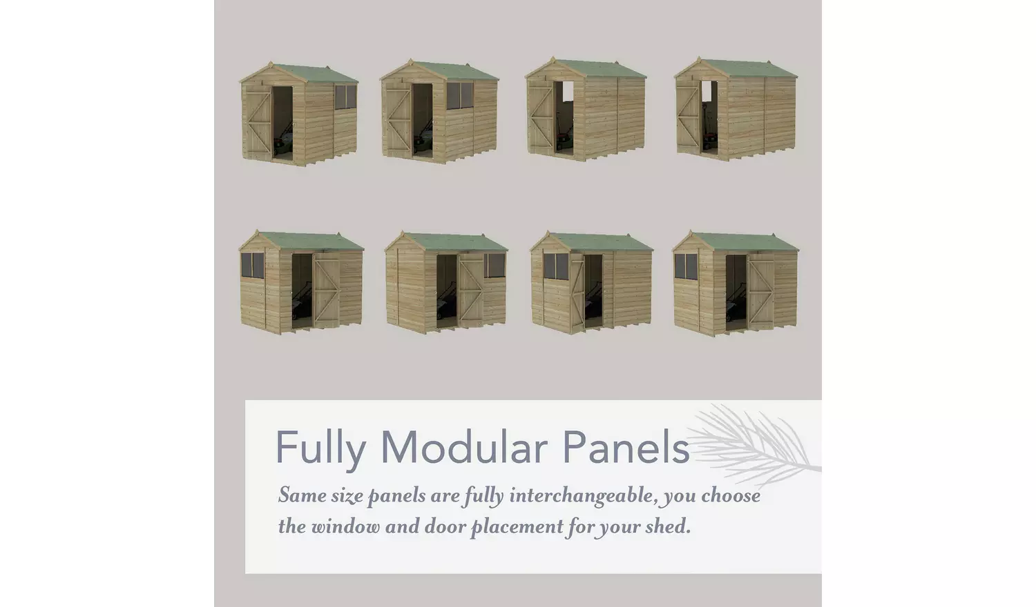 Forest Beckwood Shiplap 2 Windows Reverse Apex Shed - 8x6ft