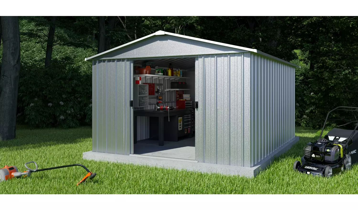 Yardmaster Metal Garden Shed 10 x 13ft