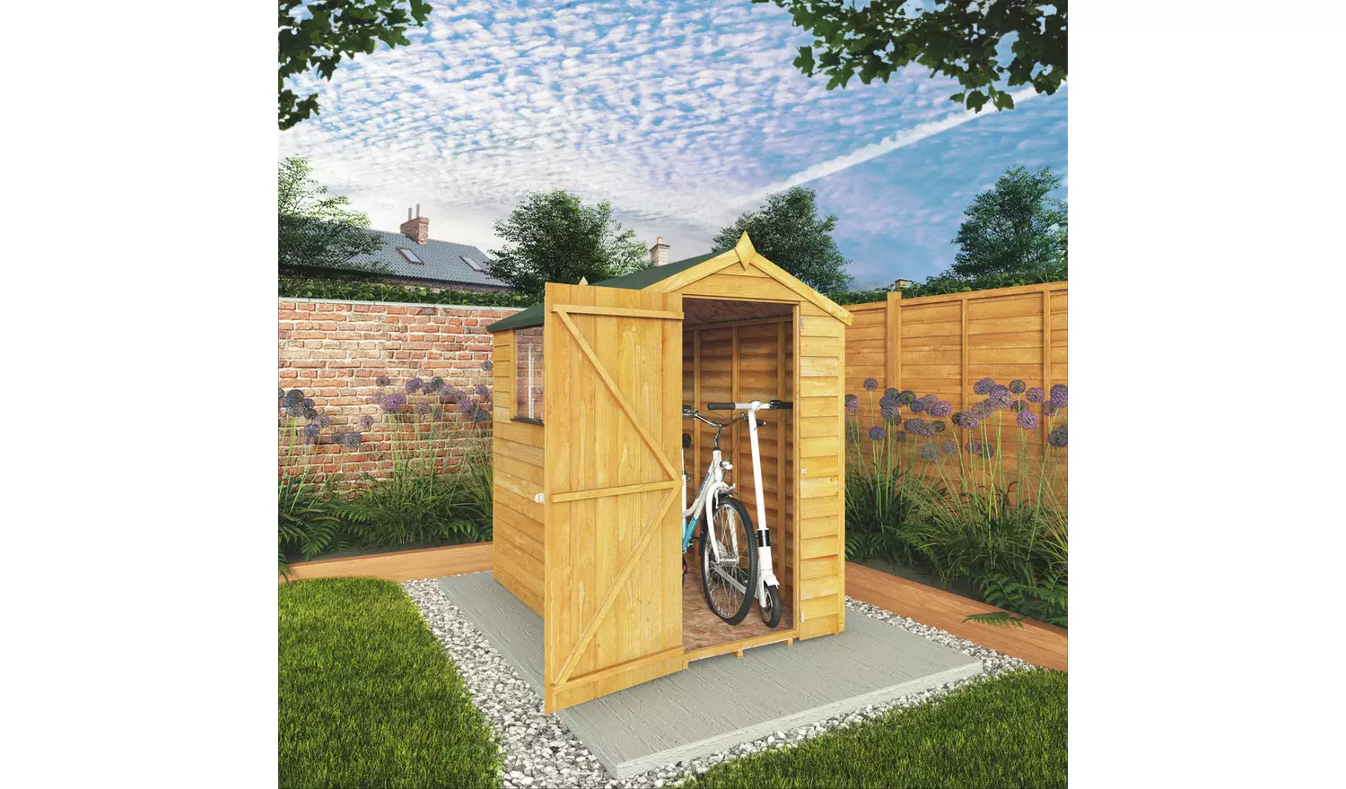 Mercia Wooden Overlap Garden Shed6 x 4ft