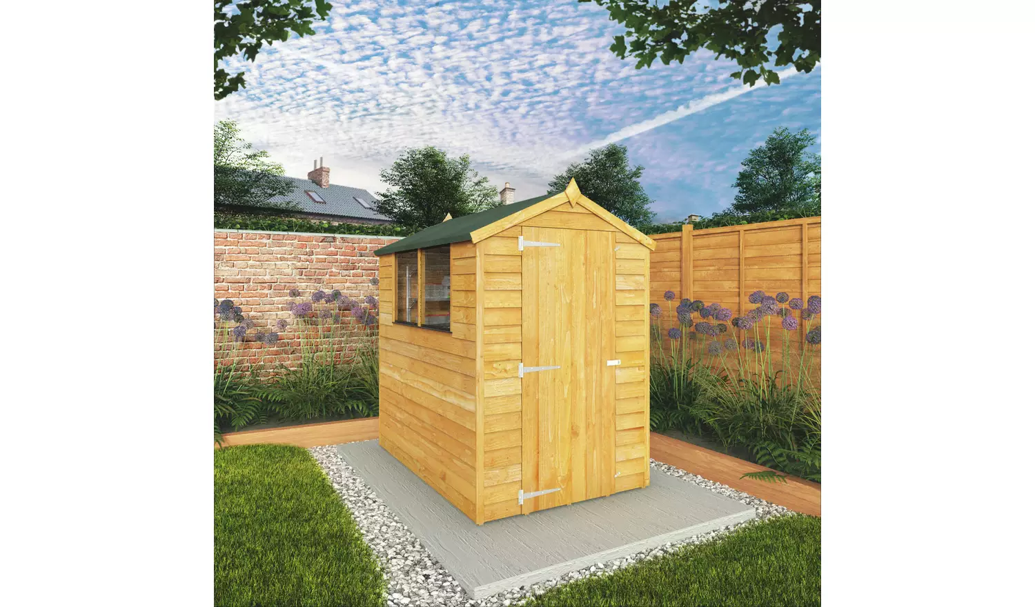 Mercia Wooden Overlap Garden Shed6 x 4ft