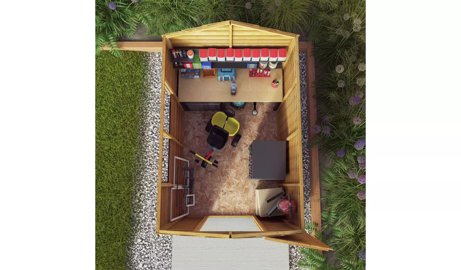 Mercia Wooden Overlap Apex Garden Shed - 7 x 5ft