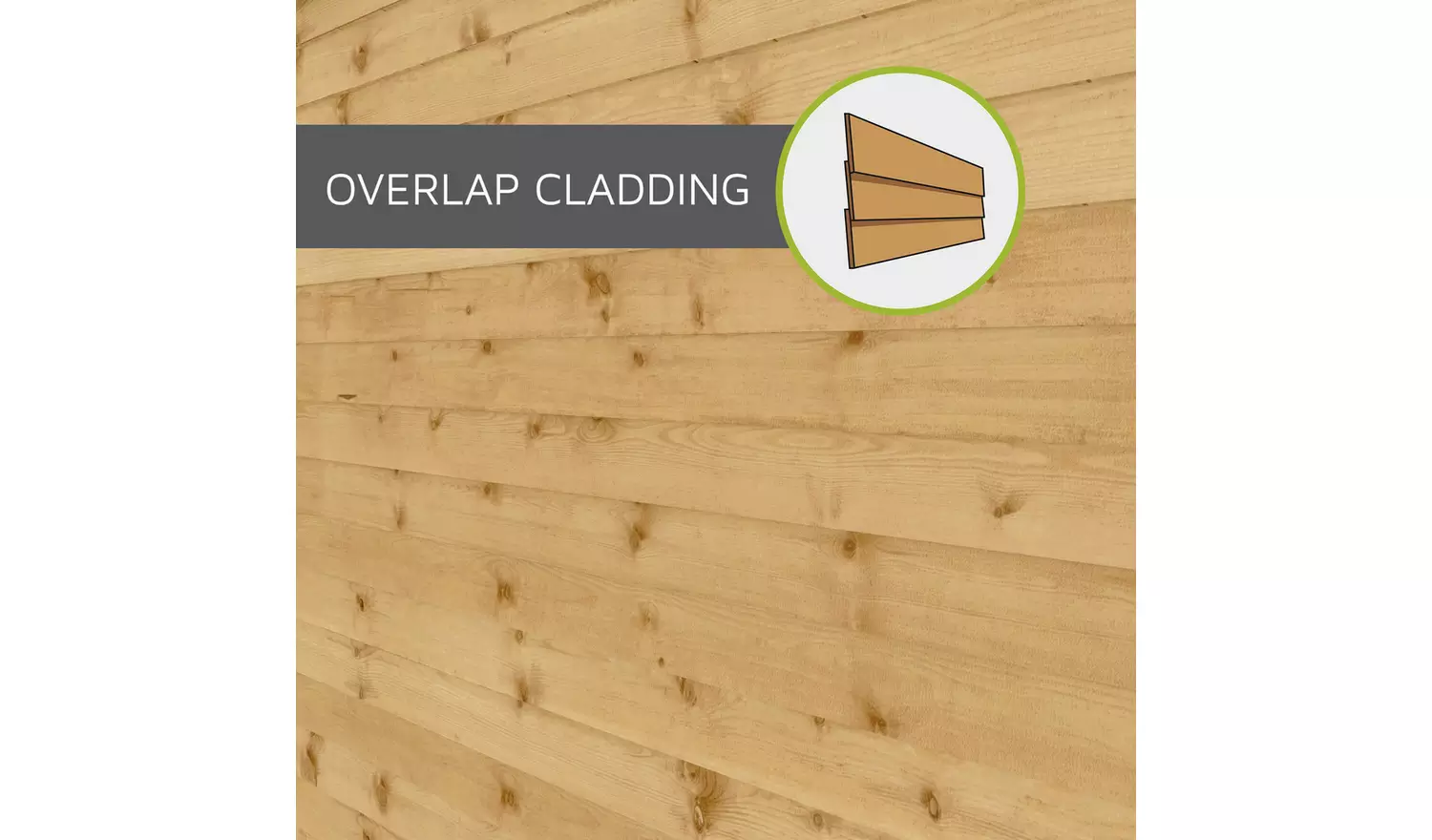 Mercia Wooden Overlap Apex Garden Shed - 7 x 5ft