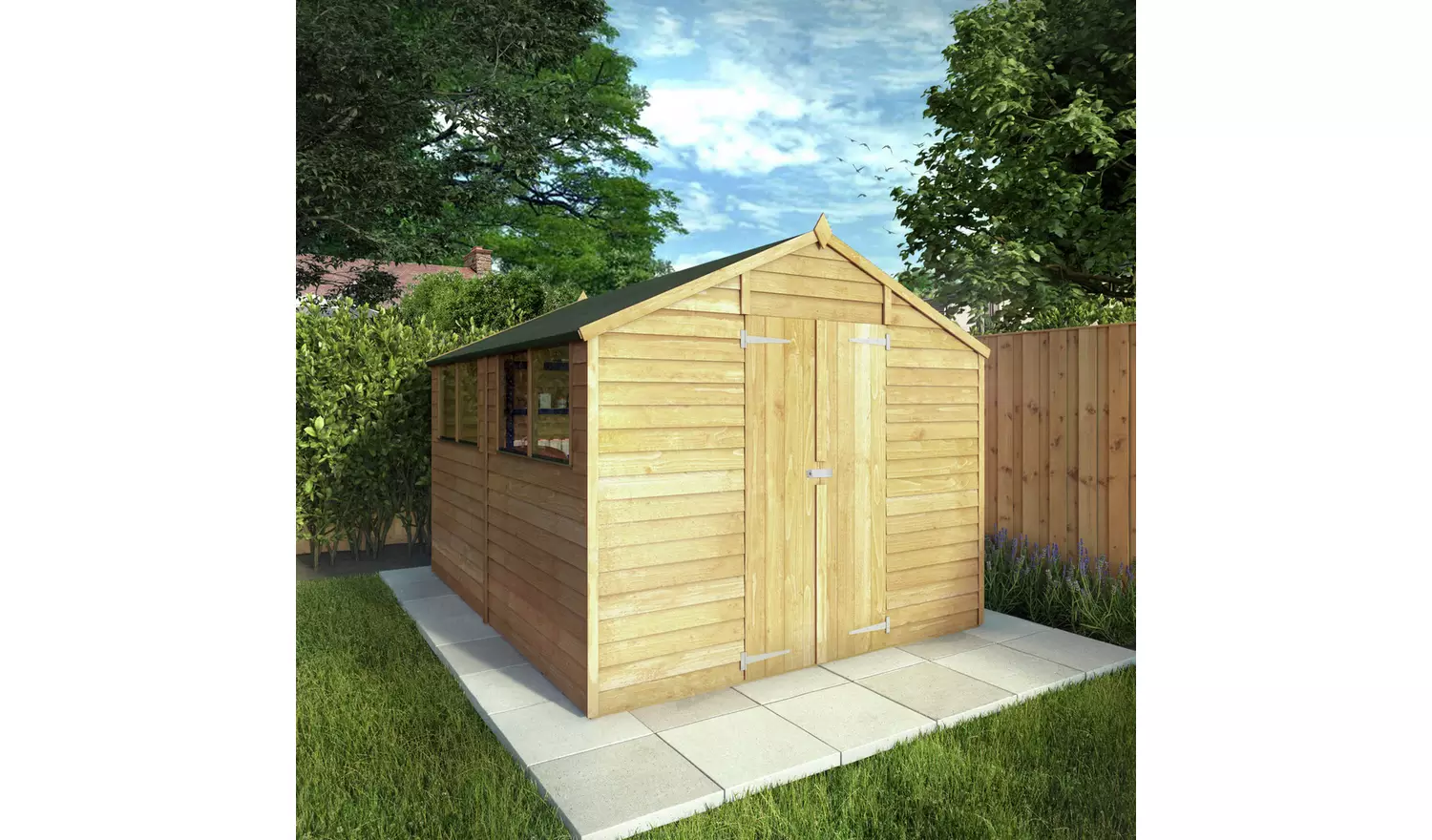 Mercia Wooden Overlap Garden Shed 10 x 8ft