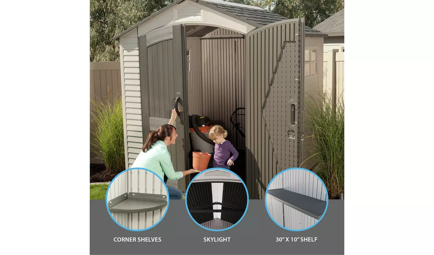 Lifetime Outdoor Garden Storage Shed -7 x 7ft