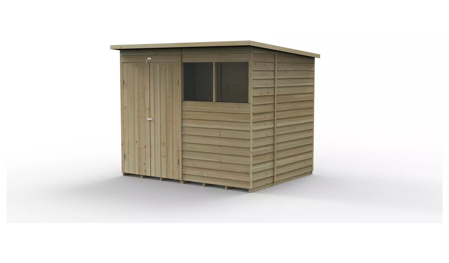 Forest 4Life Overlap 2 Windows Pent Shed - 8 x 6ft