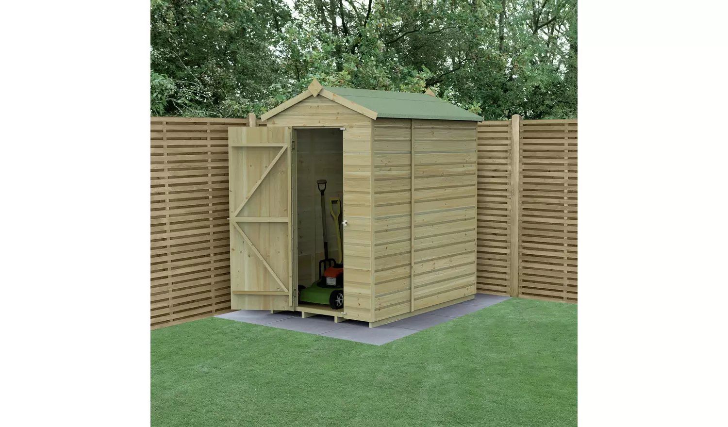 Forest Beckwood Shiplap Windowless Apex Shed - 4 x 6ft