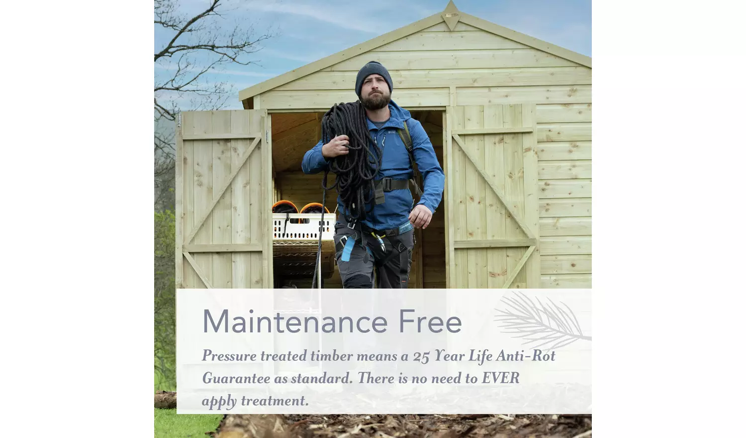 Forest Beckwood Shiplap Windowless Apex Shed - 4 x 6ft