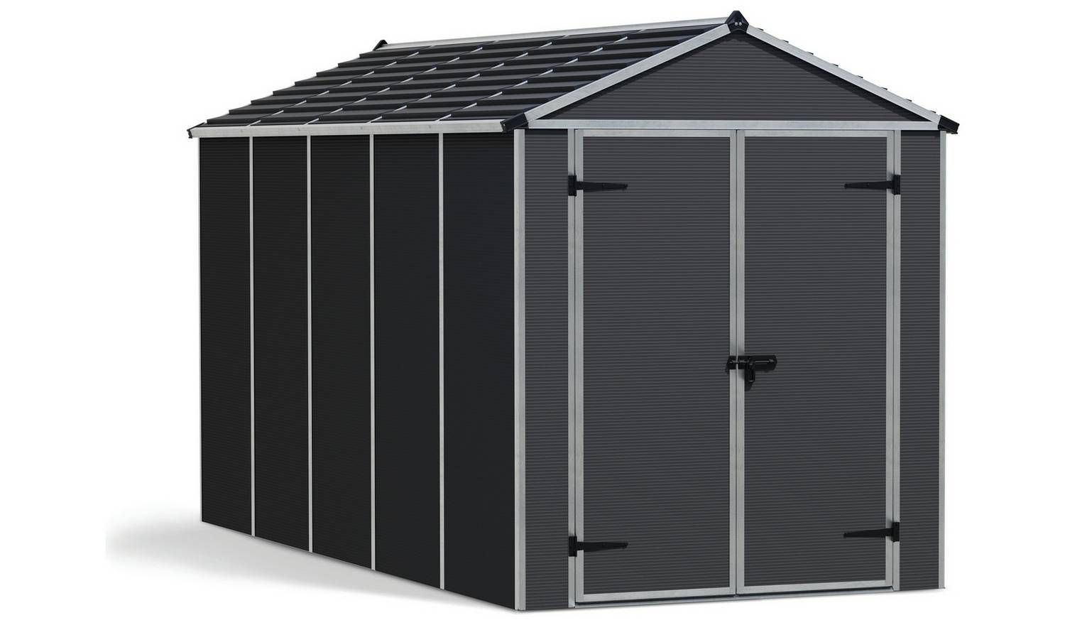 PalramCanopia Rubicon Plastic Grey Garden Shed 6 x 12ft