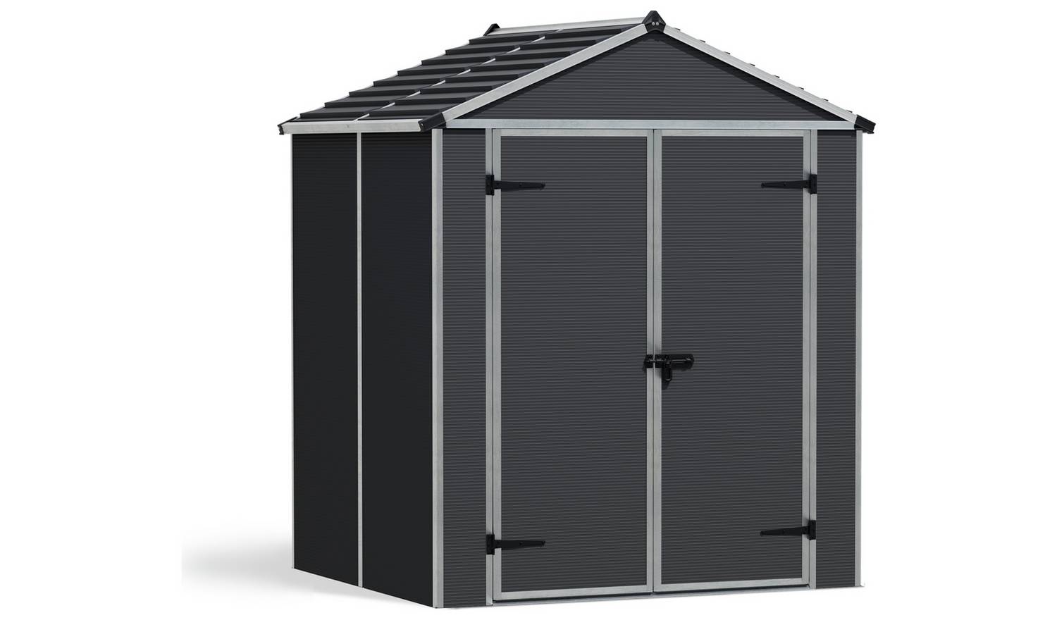 PalramCanopia Rubicon Plastic Grey Garden Shed - 6 x 5ft