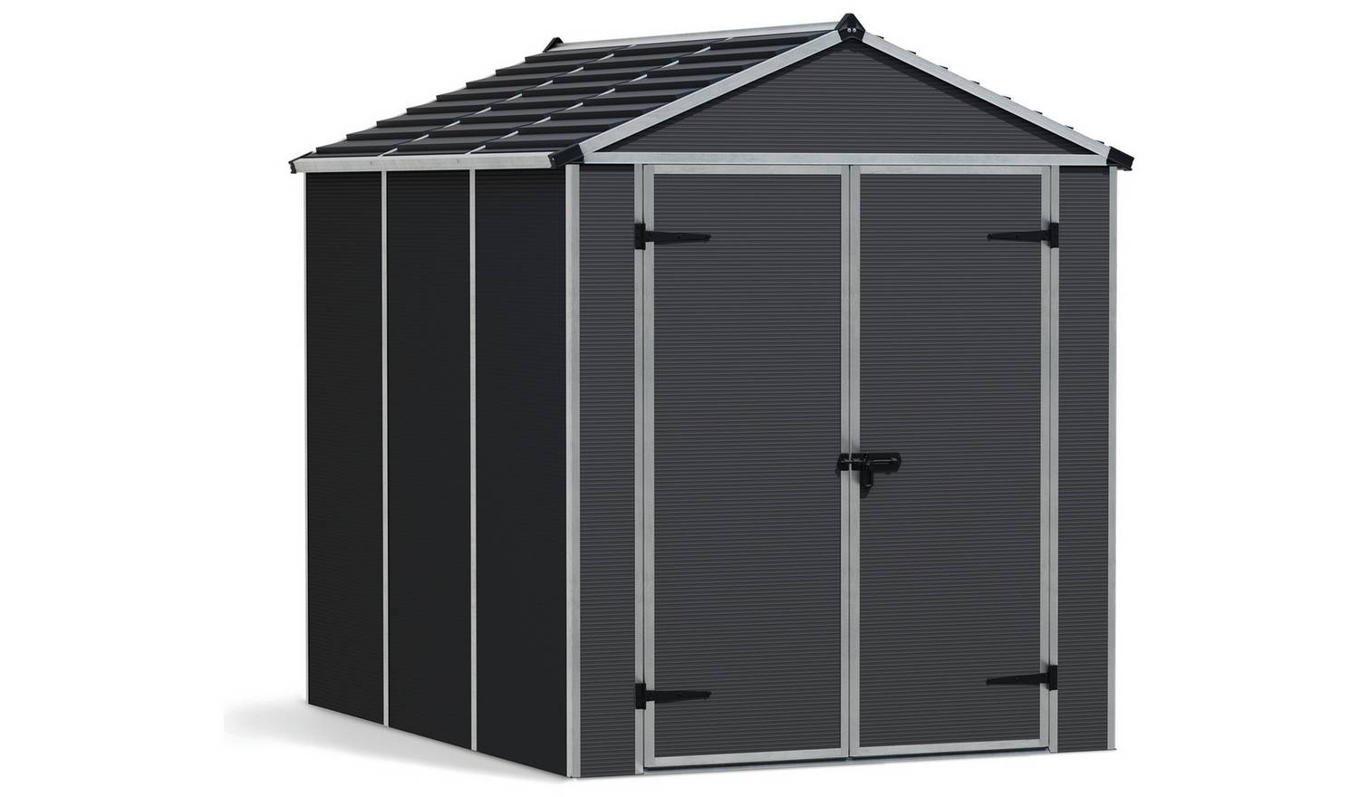 PalramCanopia Rubicon Plastic Grey Garden Shed - 6 x 8ft