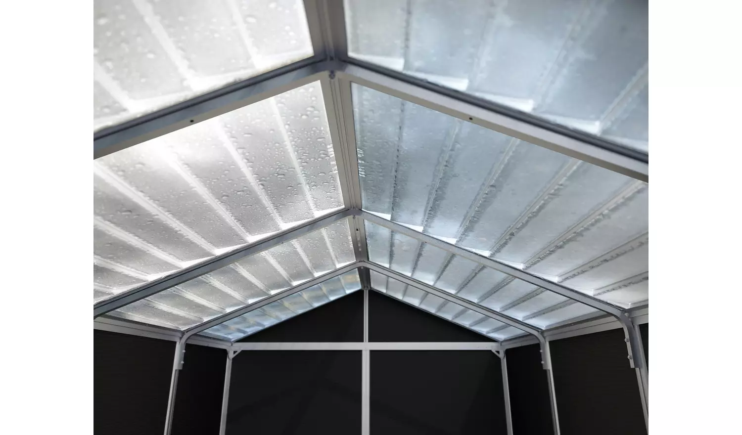 PalramCanopia Rubicon Plastic Grey Garden Shed - 6 x 8ft