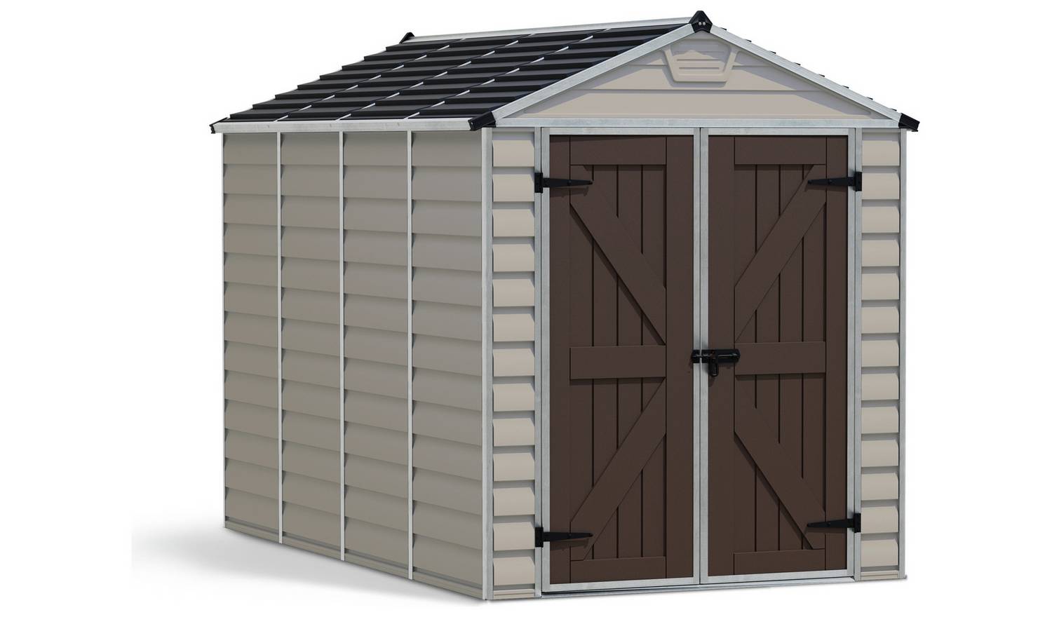 Palram Canopia 2 Box Plastic Tan Garden Shed 6 x 10ft