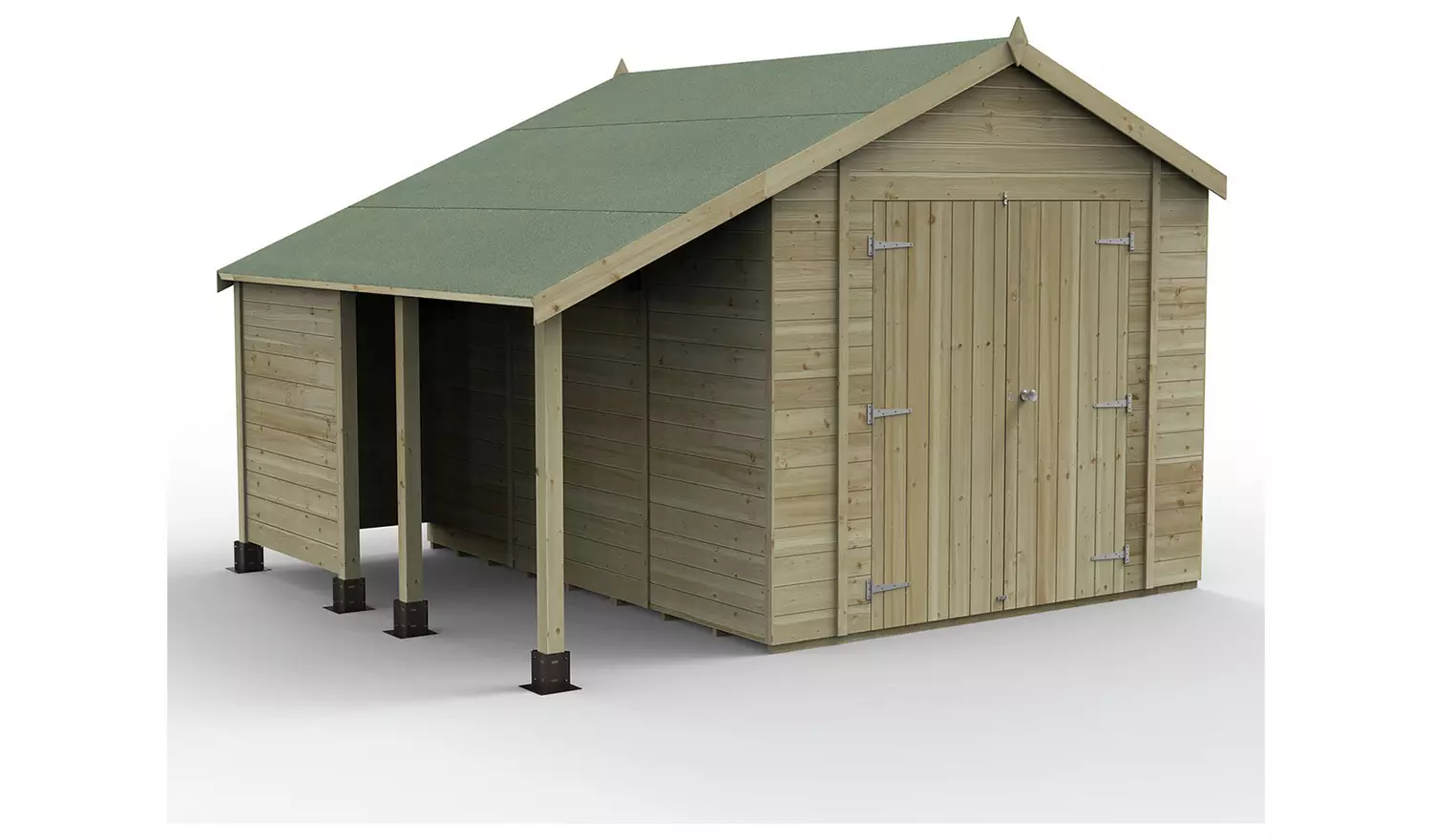 Forest Timberdale 2 Windows Apex Shed - 10 x 8ft