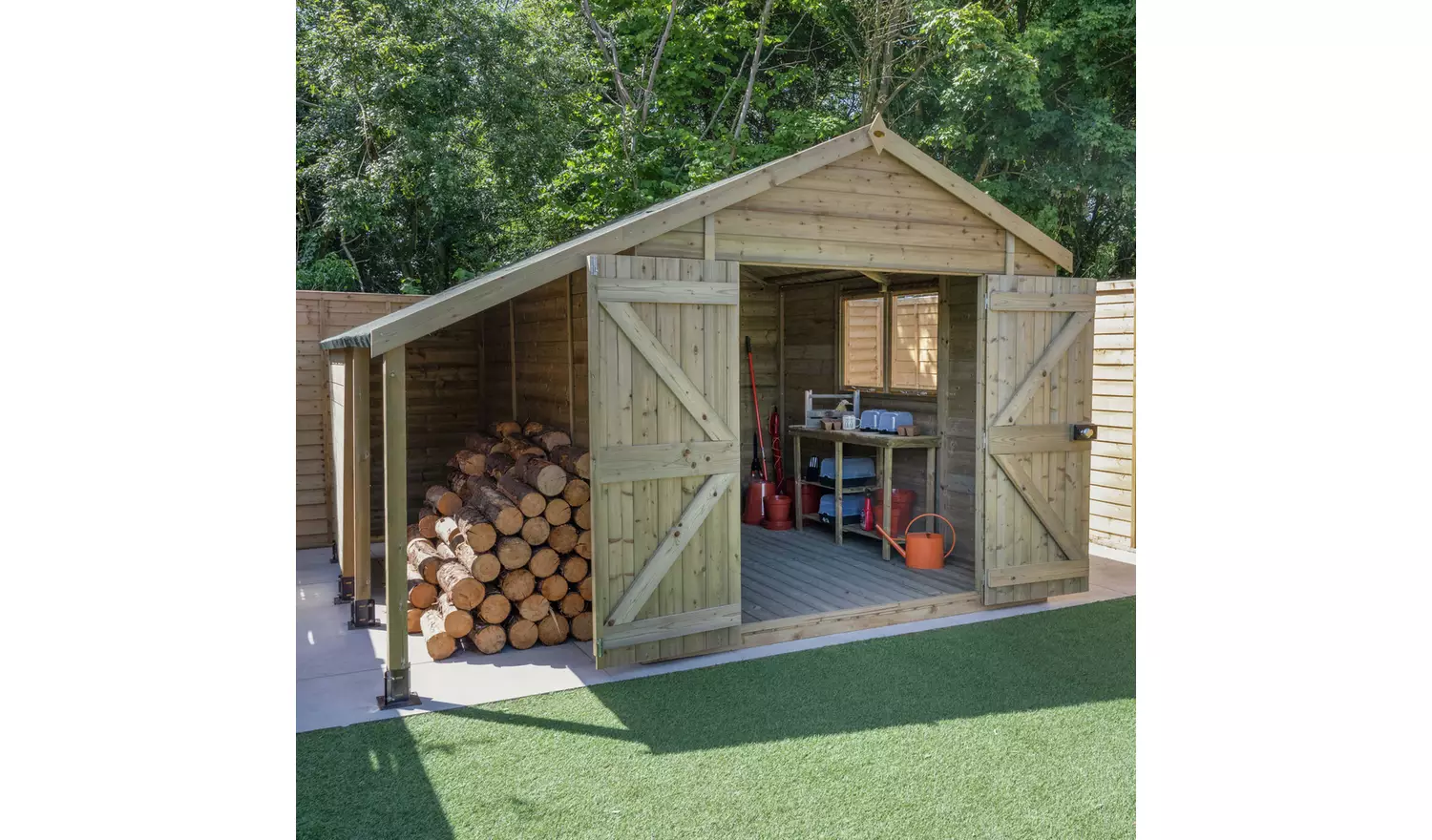 Forest Timberdale 2 Windows Apex Shed - 10 x 8ft