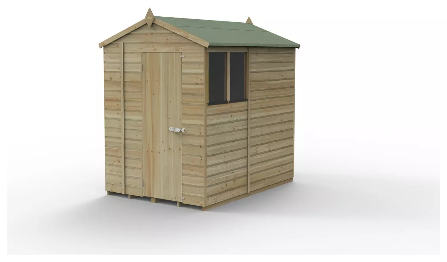 Forest Beckwood Shiplap 2 Windows Apex Shed - 5 x 7ft
