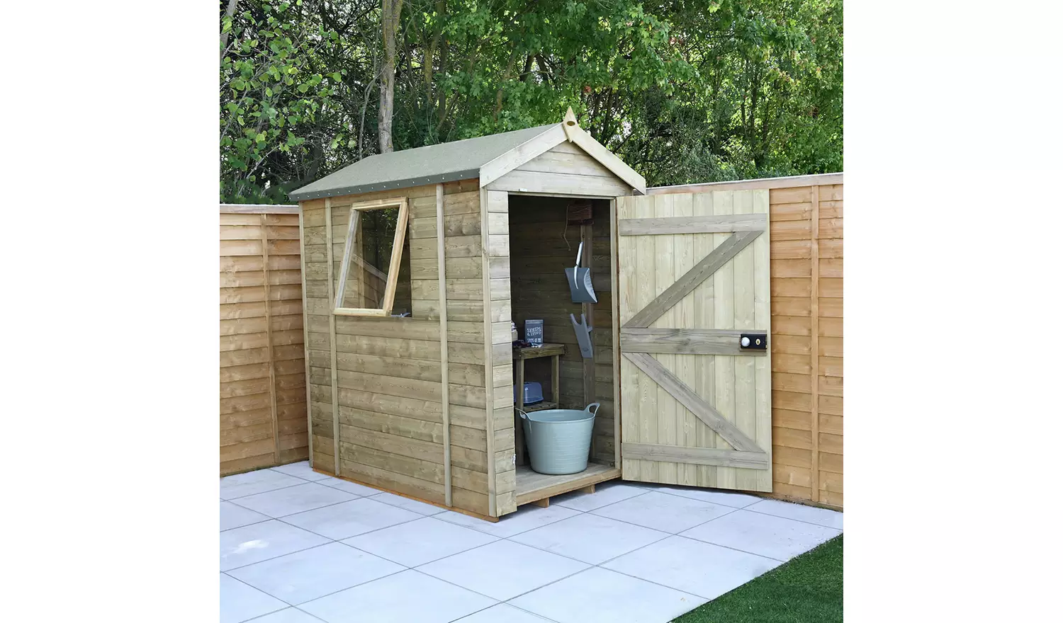 Forest Timberdale 1 Window Apex Shed - 6 x 4ft