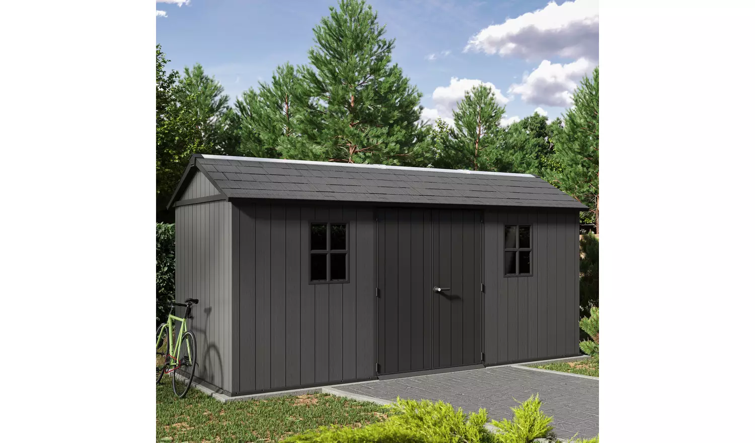 Keter Newton Plus Apex Outdoor Storage Shed 8 x 15ft