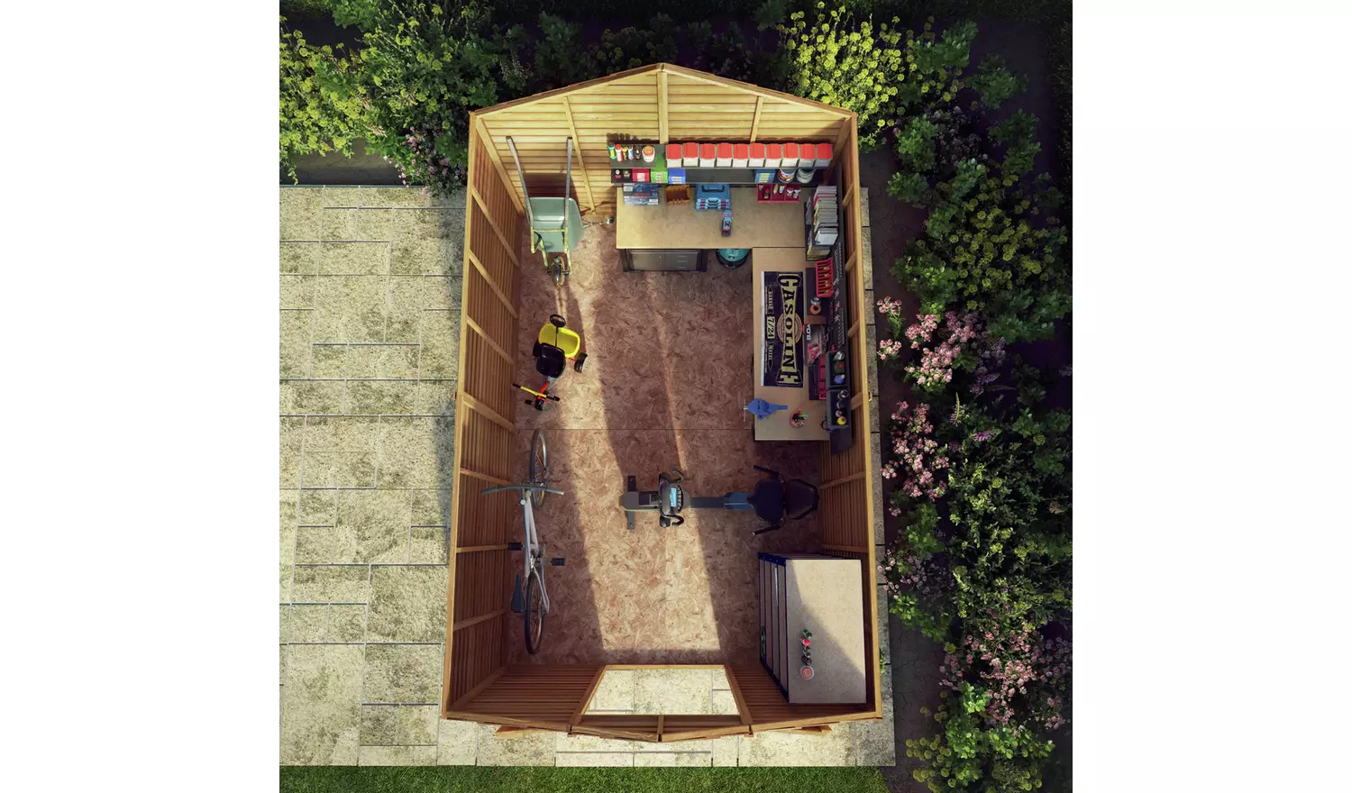 Mercia Wooden Overlap Windowless Shed 12 x 8ft